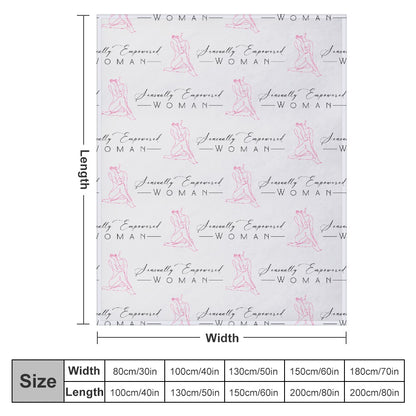 Sensually Empowered Woman Blanket Ultra-Soft Flannel Blanket Multiple Sizes