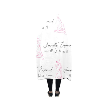 Sensually Empowered Woman Blanket Hooded Blanket 50"x40"