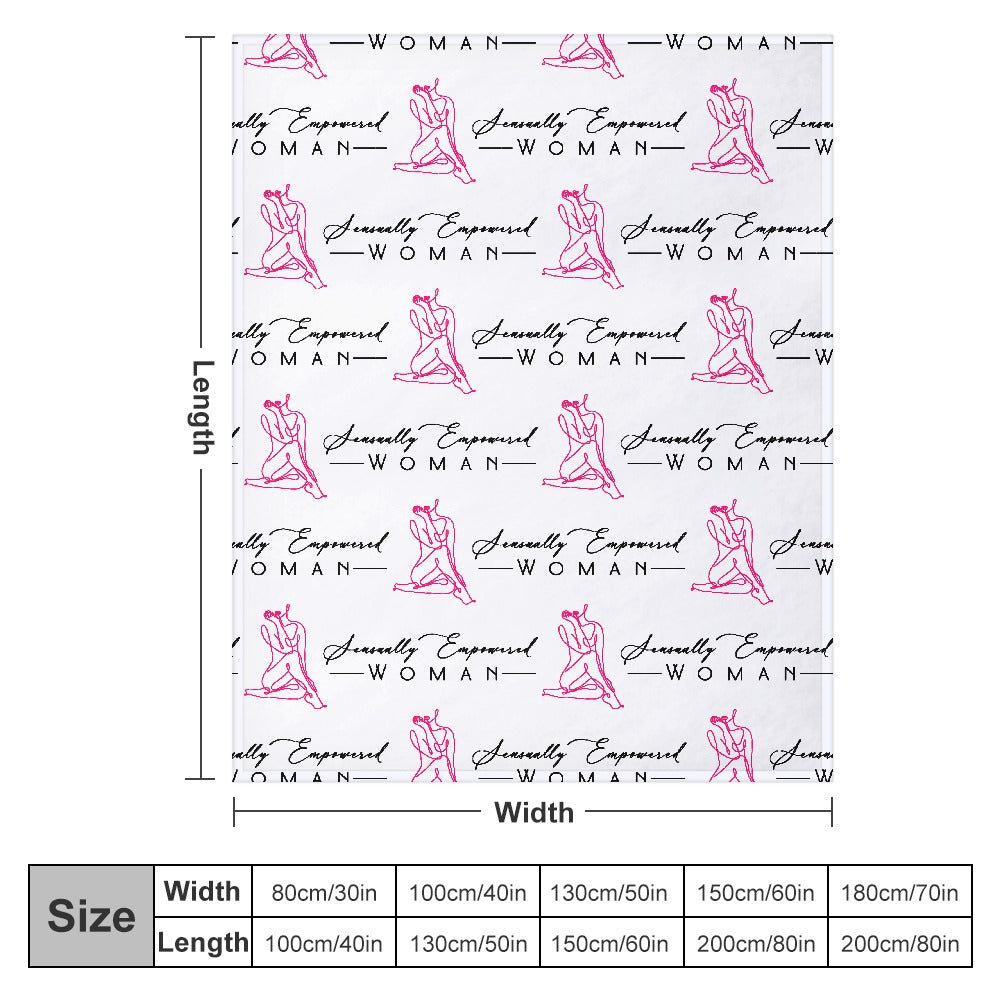 Sensually Empowered Woman Blanket Ultra-Soft Flannel Blanket Multiple Sizes