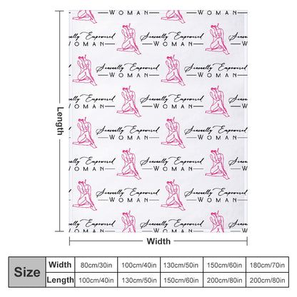 Sensually Empowered Woman Blanket Ultra-Soft Flannel Blanket Multiple Sizes