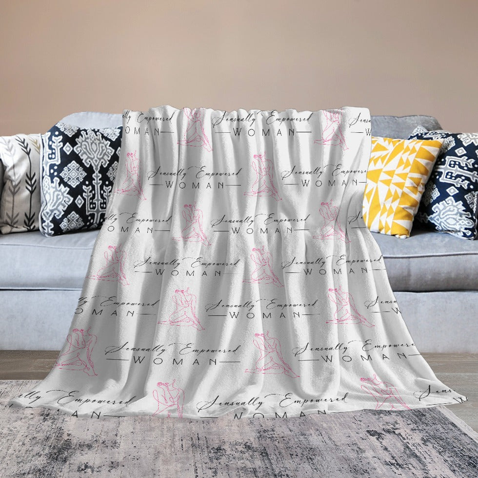 Sensually Empowered Woman Blanket Ultra-Soft Flannel Blanket Multiple Sizes