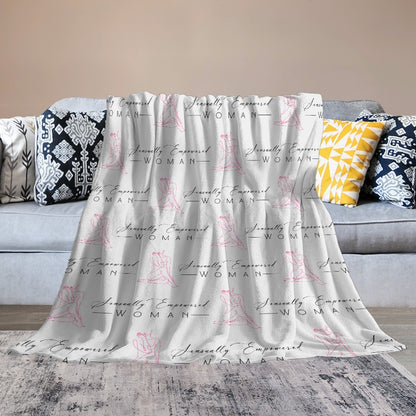 Sensually Empowered Woman Blanket Ultra-Soft Flannel Blanket Multiple Sizes