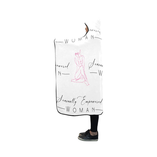 Sensually Empowered Woman Blanket Hooded Blanket 50"x40"