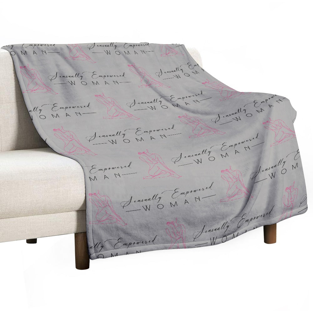 Sensually Empowered Woman Blanket Ultra-Soft Flannel Blanket Multiple Sizes