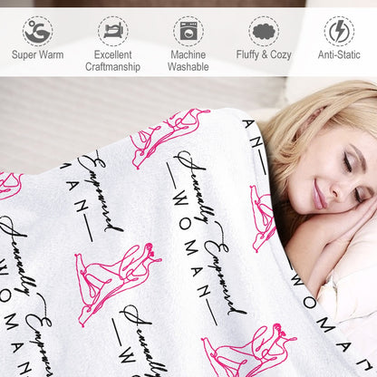 Sensually Empowered Woman Blanket Ultra-Soft Flannel Blanket Multiple Sizes